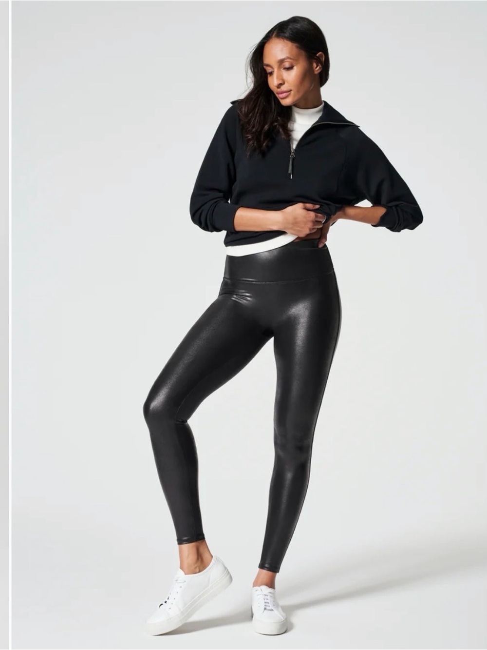 NWT SPANX $128 FAUX LEATHER LEGGINGS